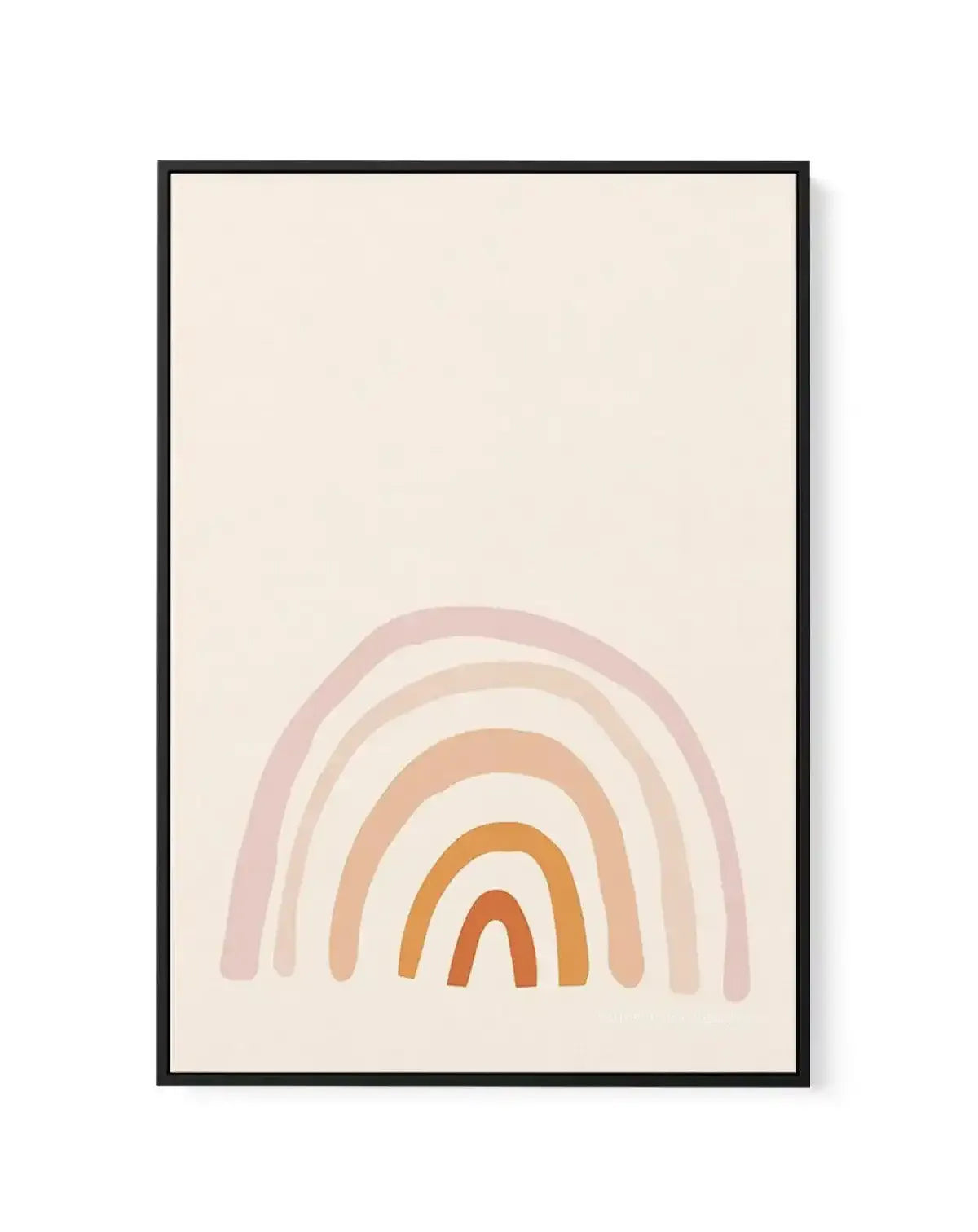 Follow The Rainbows | Peach | Framed Canvas-CANVAS-You can shop wall art online with Olive et Oriel for everything from abstract art to fun kids wall art. Our beautiful modern art prints and canvas art are available from large canvas prints to wall art paintings and our proudly Australian artwork collection offers only the highest quality framed large wall art and canvas art Australia - You can buy fashion photography prints or Hampton print posters and paintings on canvas from Olive et Oriel an