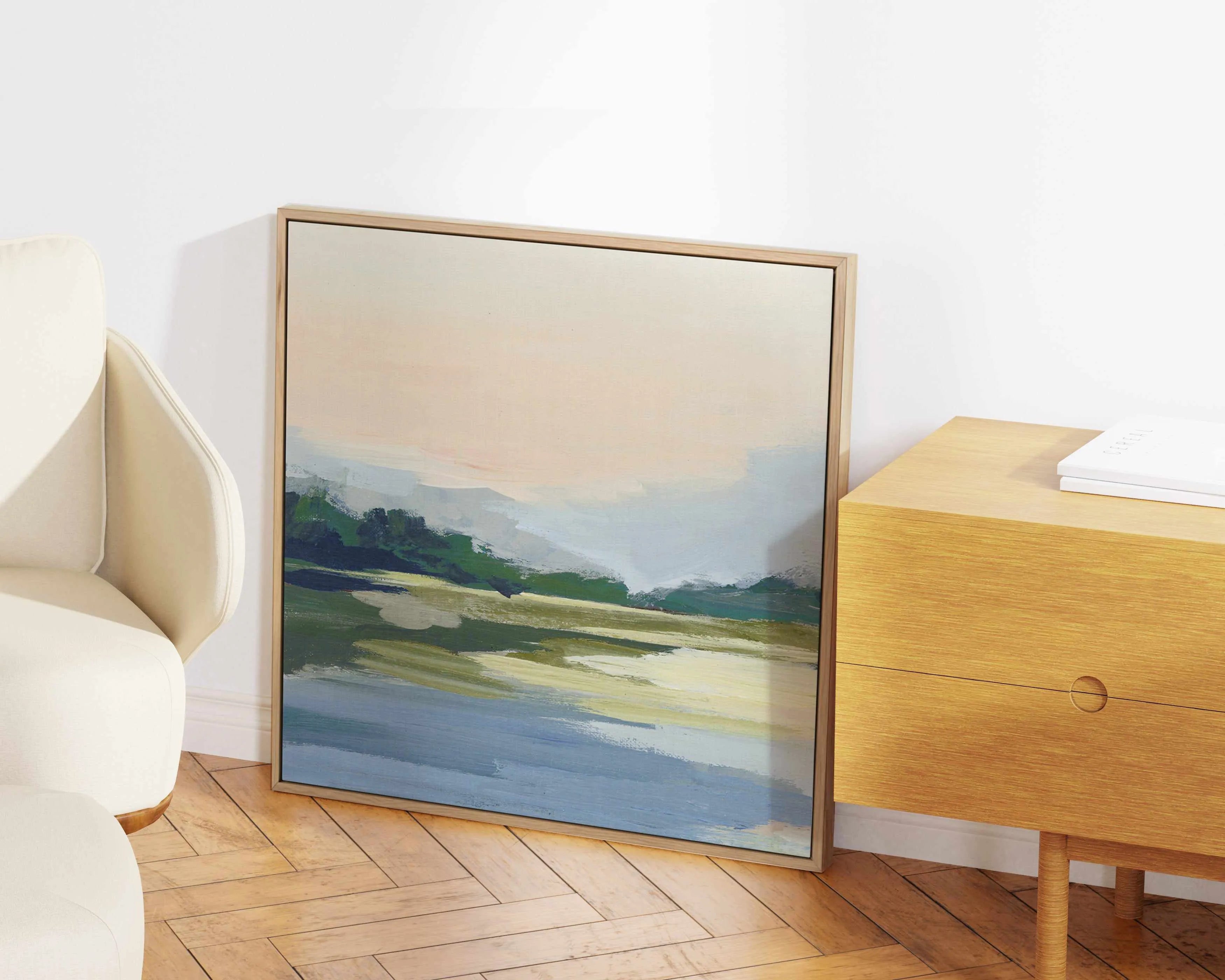 Forest Sunset View I | Framed Canvas Art Print from Olive et Oriel where you can shop wallpaper and artworks online