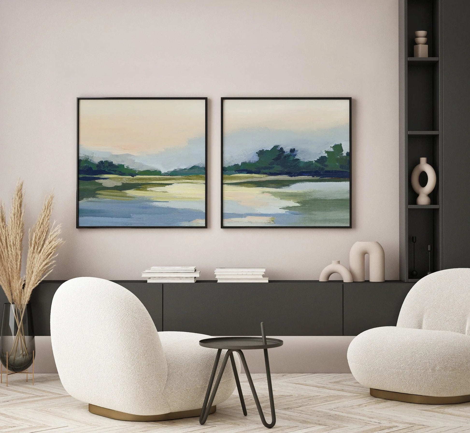 Forest Sunset View II Art Print from Olive et Oriel where you can shop wallpaper and artworks online