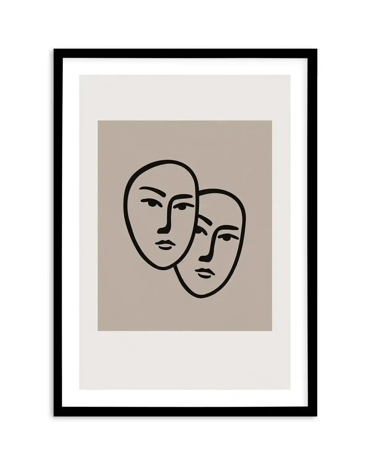 Forme Du Visage I Art Print-PRINT-Olive et Oriel-Olive et Oriel-A5 | 5.8" x 8.3" | 14.8 x 21cm-Black-With White Border-Buy-Australian-Art-Prints-Online-with-Olive-et-Oriel-Your-Artwork-Specialists-Austrailia-Decorate-With-Coastal-Photo-Wall-Art-Prints-From-Our-Beach-House-Artwork-Collection-Fine-Poster-and-Framed-Artwork