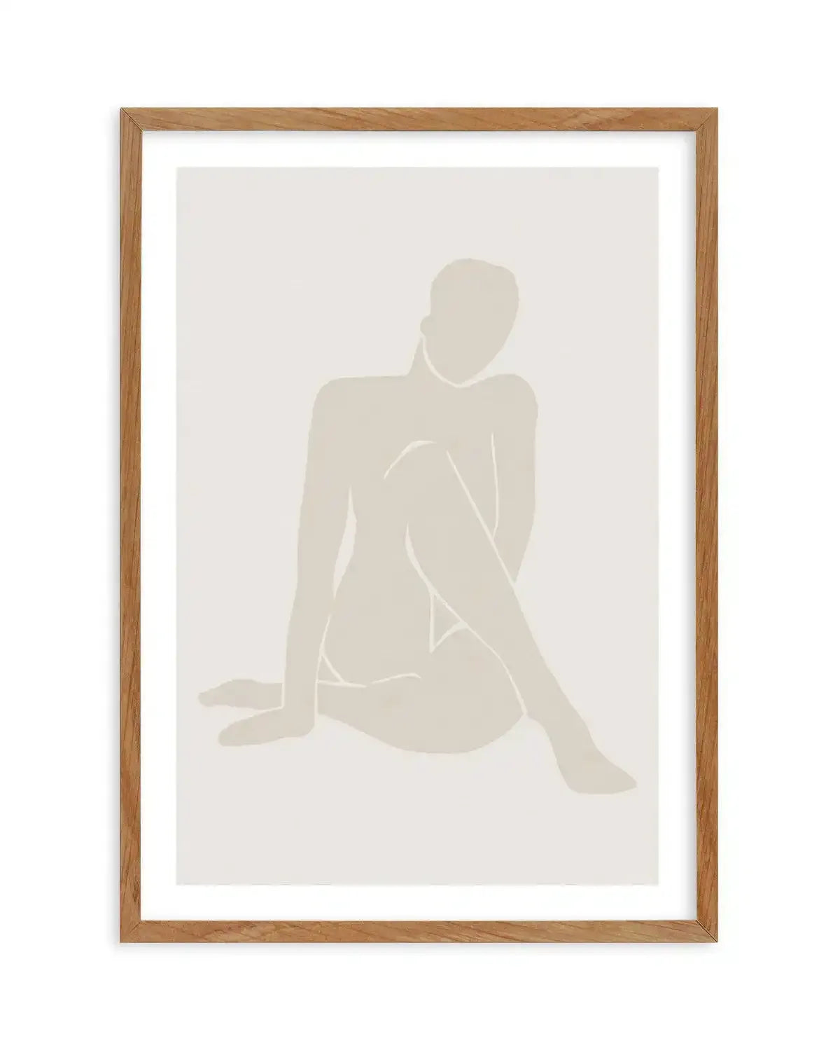 Forme Feminine I | Beige Art Print-PRINT-Olive et Oriel-Olive et Oriel-50x70 cm | 19.6" x 27.5"-Walnut-With White Border-Buy-Australian-Art-Prints-Online-with-Olive-et-Oriel-Your-Artwork-Specialists-Austrailia-Decorate-With-Coastal-Photo-Wall-Art-Prints-From-Our-Beach-House-Artwork-Collection-Fine-Poster-and-Framed-Artwork