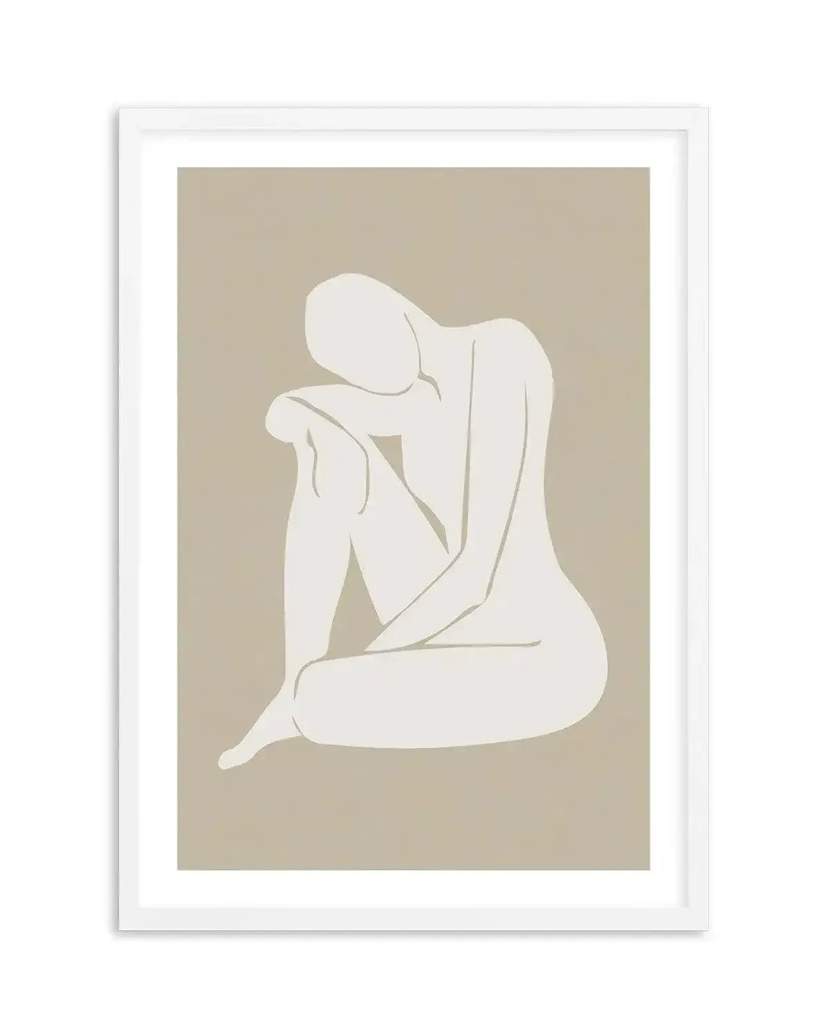 Forme Feminine II | Beige Art Print-PRINT-Olive et Oriel-Olive et Oriel-A4 | 8.3" x 11.7" | 21 x 29.7cm-White-With White Border-Buy-Australian-Art-Prints-Online-with-Olive-et-Oriel-Your-Artwork-Specialists-Austrailia-Decorate-With-Coastal-Photo-Wall-Art-Prints-From-Our-Beach-House-Artwork-Collection-Fine-Poster-and-Framed-Artwork