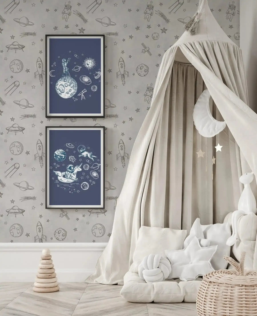 Space Painter Art Print-PRINT-Olive et Oriel-Olive et Oriel-Buy-Australian-Art-Prints-Online-with-Olive-et-Oriel-Your-Artwork-Specialists-Austrailia-Decorate-With-Coastal-Photo-Wall-Art-Prints-From-Our-Beach-House-Artwork-Collection-Fine-Poster-and-Framed-Artwork