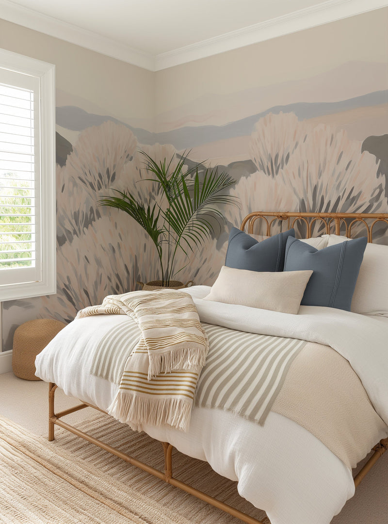 Gilded Valley Wallpaper Mural from Olive et Oriel where you can shop wallpaper and artworks online