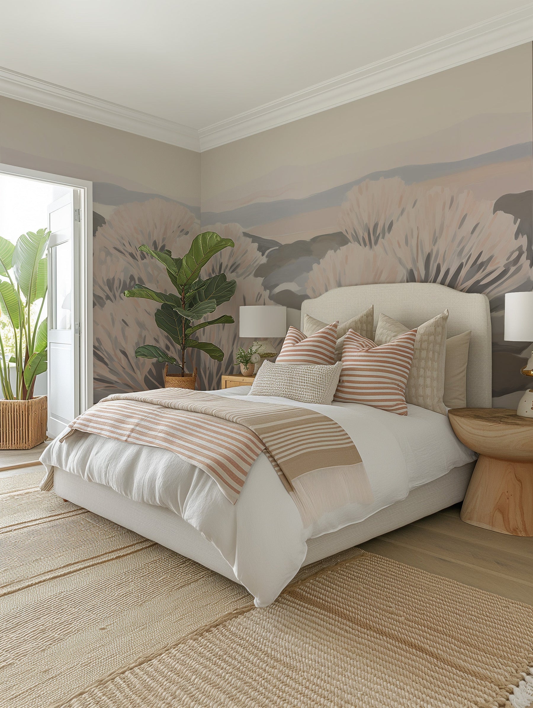 Gilded Valley Wallpaper Mural from Olive et Oriel where you can shop wallpaper and artworks online