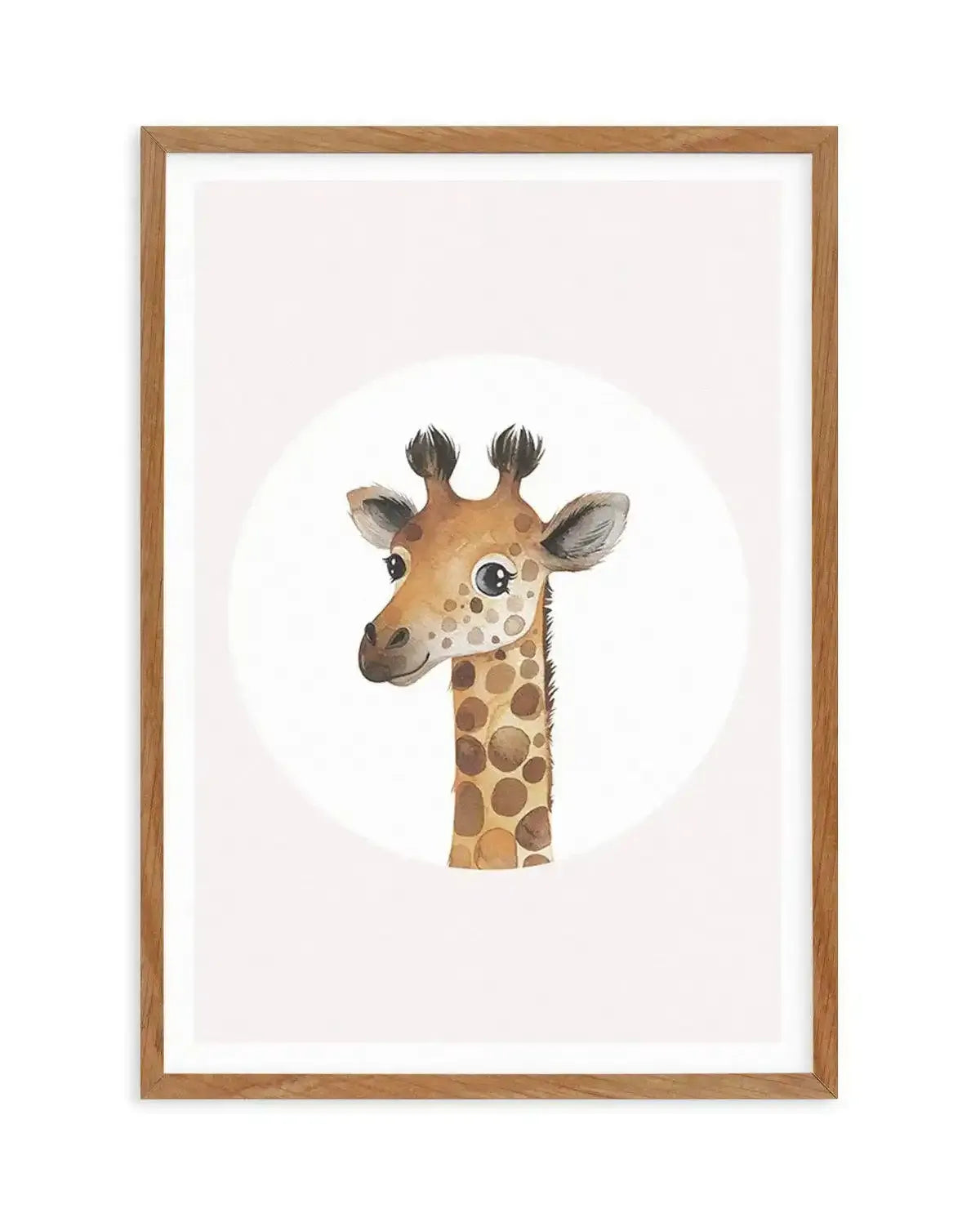 Giraffe Art Print-PRINT-Olive et Oriel-Olive et Oriel-50x70 cm | 19.6" x 27.5"-Walnut-With White Border-Buy-Australian-Art-Prints-Online-with-Olive-et-Oriel-Your-Artwork-Specialists-Austrailia-Decorate-With-Coastal-Photo-Wall-Art-Prints-From-Our-Beach-House-Artwork-Collection-Fine-Poster-and-Framed-Artwork