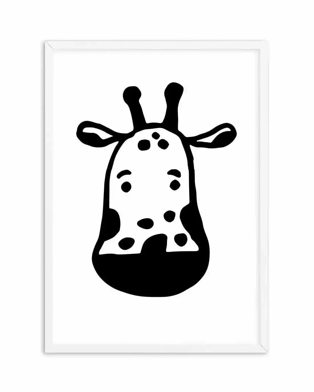 Giraffe B&W Art Print-PRINT-Olive et Oriel-Olive et Oriel-A5 | 5.8" x 8.3" | 14.8 x 21cm-White-With White Border-Buy-Australian-Art-Prints-Online-with-Olive-et-Oriel-Your-Artwork-Specialists-Austrailia-Decorate-With-Coastal-Photo-Wall-Art-Prints-From-Our-Beach-House-Artwork-Collection-Fine-Poster-and-Framed-Artwork