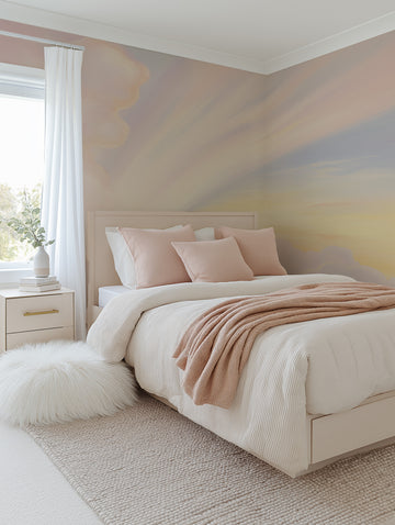 Candy Skies Wallpaper Mural from Olive et Oriel where you can shop wallpaper and artworks online