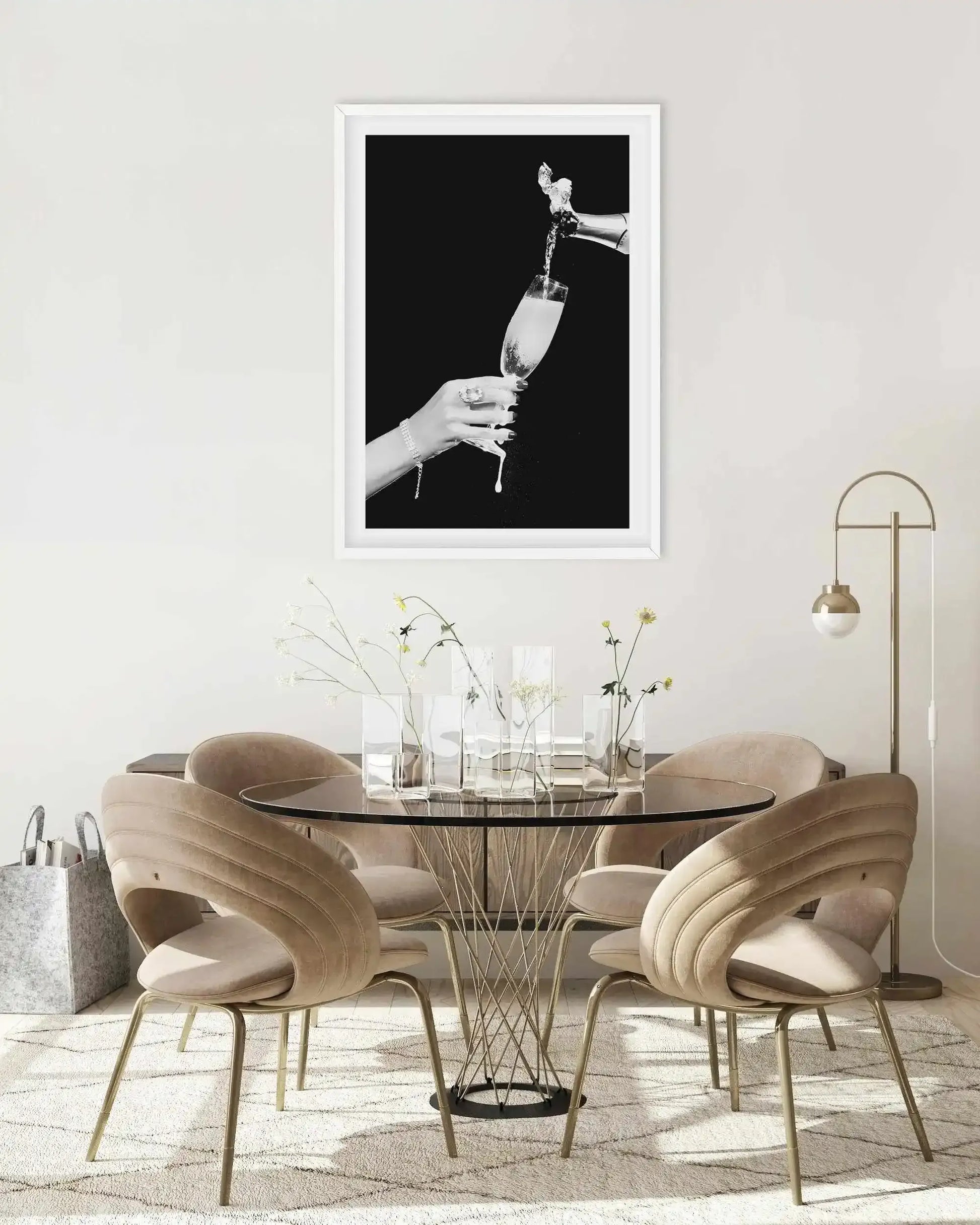 Glass of Champagne Art Print-PRINT-Olive et Oriel-Olive et Oriel-Buy-Australian-Art-Prints-Online-with-Olive-et-Oriel-Your-Artwork-Specialists-Austrailia-Decorate-With-Coastal-Photo-Wall-Art-Prints-From-Our-Beach-House-Artwork-Collection-Fine-Poster-and-Framed-Artwork