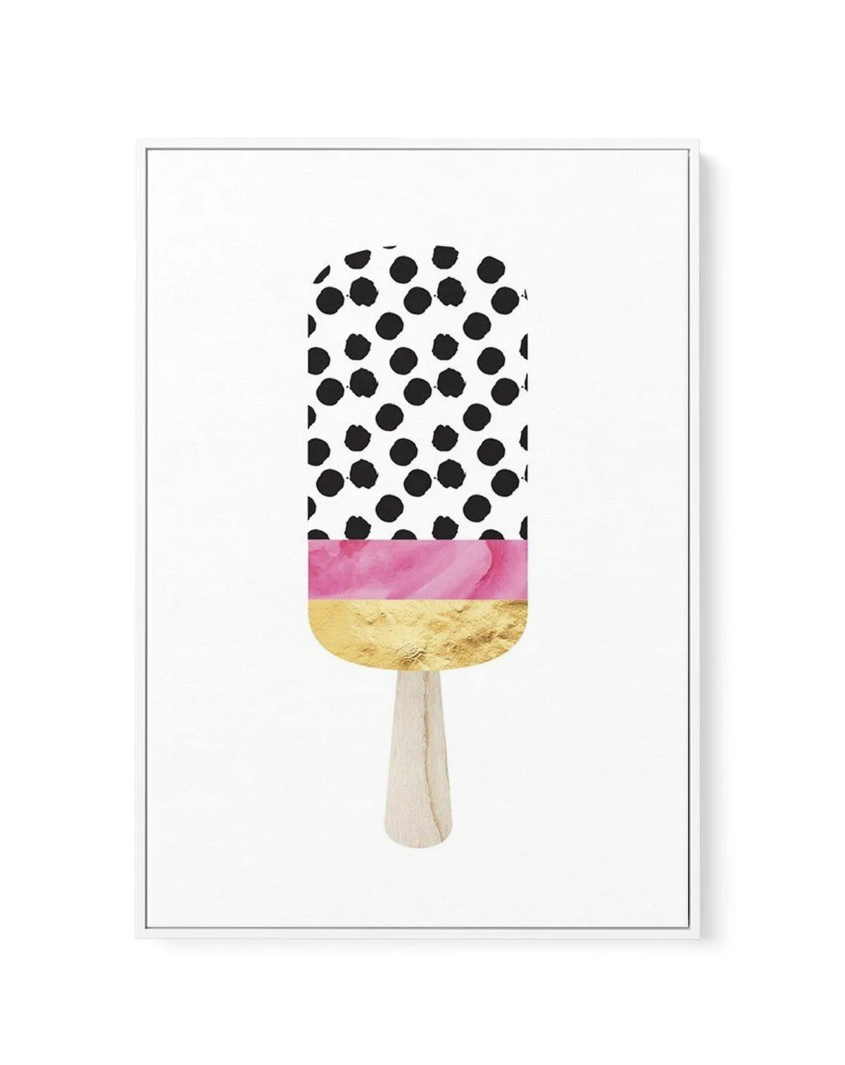 Gold Paddle Pop | Framed Canvas-CANVAS-You can shop wall art online with Olive et Oriel for everything from abstract art to fun kids wall art. Our beautiful modern art prints and canvas art are available from large canvas prints to wall art paintings and our proudly Australian artwork collection offers only the highest quality framed large wall art and canvas art Australia - You can buy fashion photography prints or Hampton print posters and paintings on canvas from Olive et Oriel and have them 