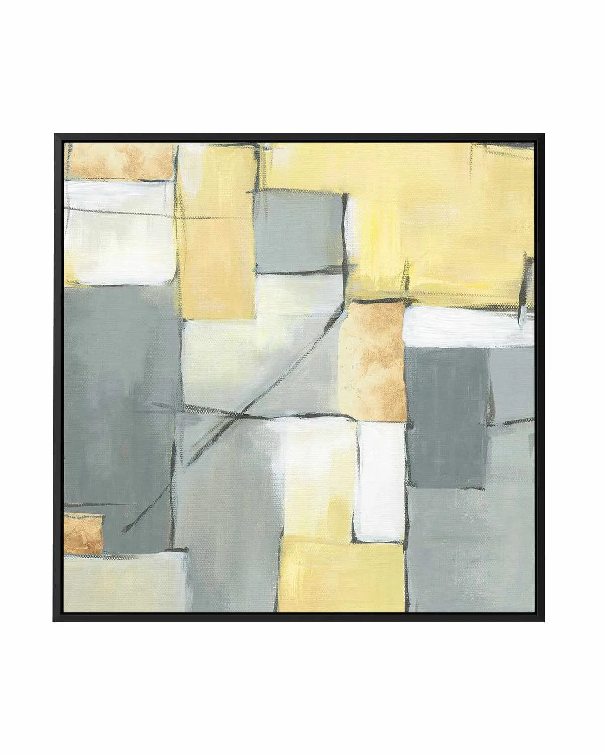 Golden Abstract I | Framed Canvas Art Print from Olive et Oriel where you can shop wallpaper and artworks online