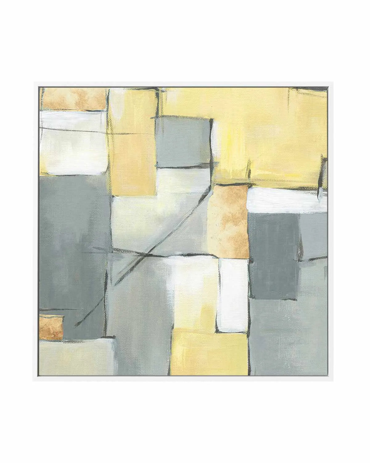 Golden Abstract I | Framed Canvas Art Print from Olive et Oriel where you can shop wallpaper and artworks online