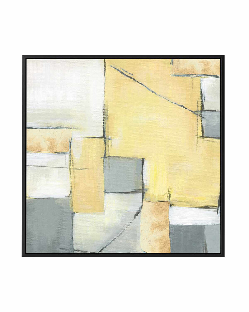 Golden Abstract II | Framed Canvas Art Print