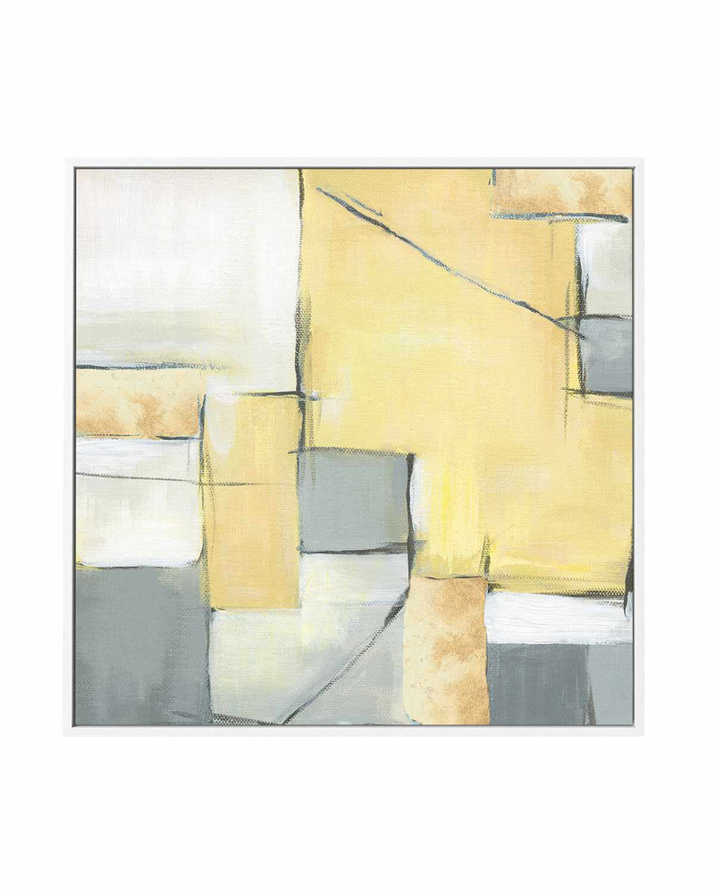 Golden Abstract II | Framed Canvas Art Print