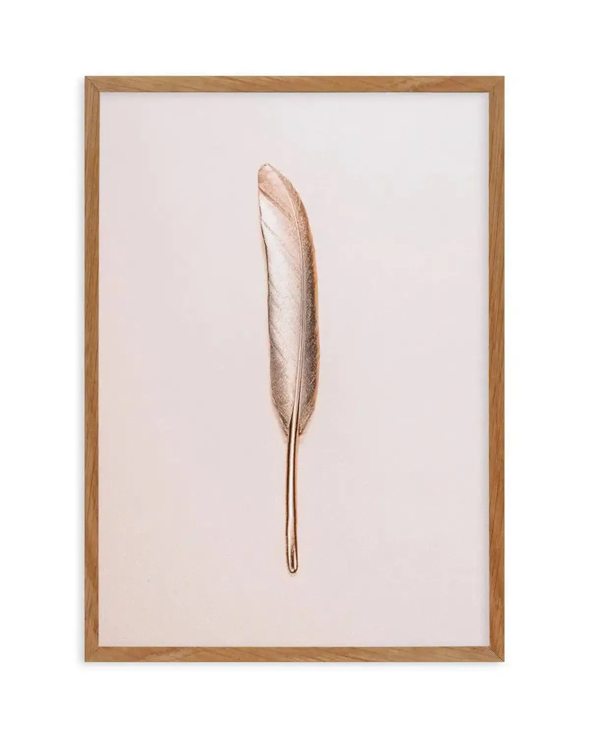 Golden Feather Art Print-PRINT-Olive et Oriel-Olive et Oriel-50x70 cm | 19.6" x 27.5"-Walnut-With White Border-Buy-Australian-Art-Prints-Online-with-Olive-et-Oriel-Your-Artwork-Specialists-Austrailia-Decorate-With-Coastal-Photo-Wall-Art-Prints-From-Our-Beach-House-Artwork-Collection-Fine-Poster-and-Framed-Artwork