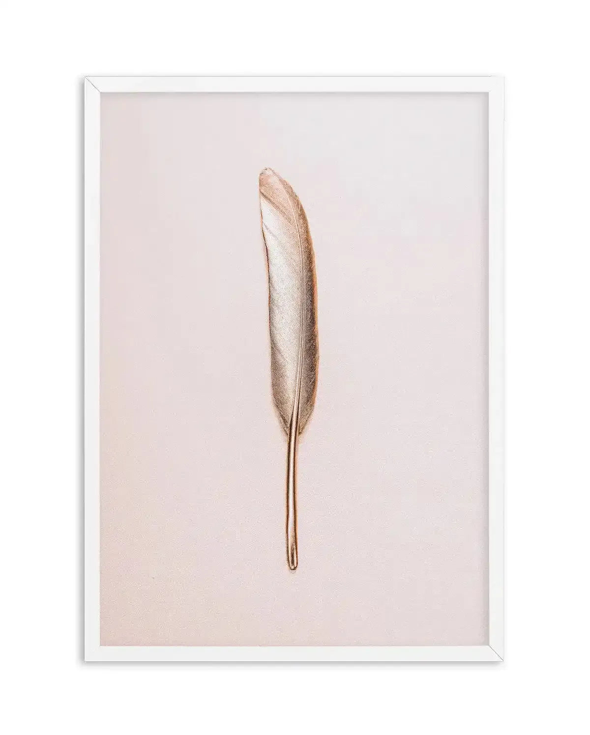 Golden Feather Art Print-PRINT-Olive et Oriel-Olive et Oriel-A5 | 5.8" x 8.3" | 14.8 x 21cm-White-With White Border-Buy-Australian-Art-Prints-Online-with-Olive-et-Oriel-Your-Artwork-Specialists-Austrailia-Decorate-With-Coastal-Photo-Wall-Art-Prints-From-Our-Beach-House-Artwork-Collection-Fine-Poster-and-Framed-Artwork