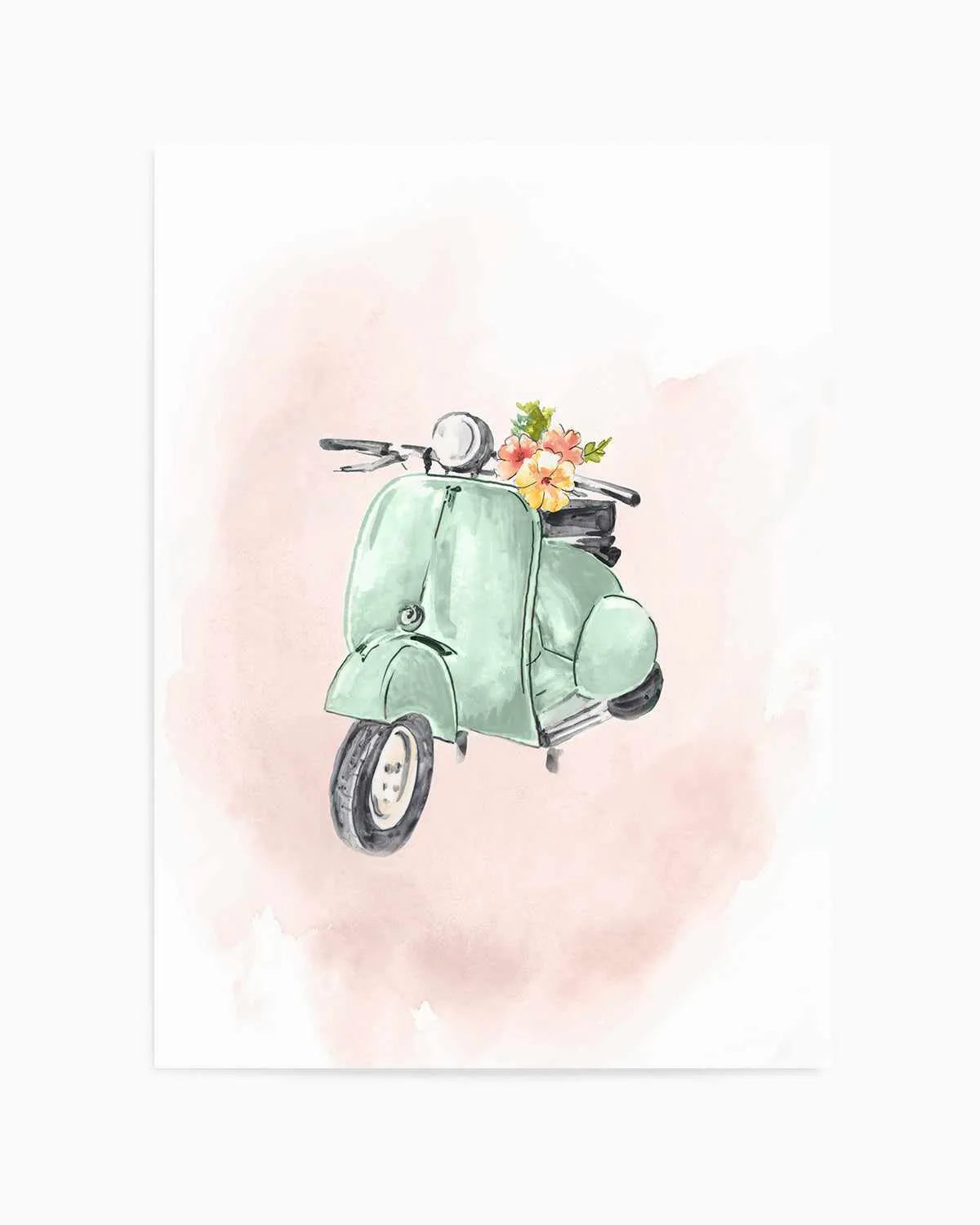 Green Bike Art Print from Olive et Oriel where you can shop wallpaper and artworks online