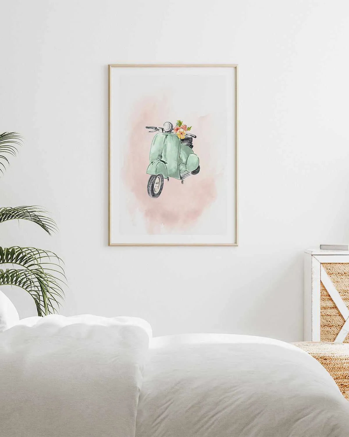 Green Bike Art Print from Olive et Oriel where you can shop wallpaper and artworks online