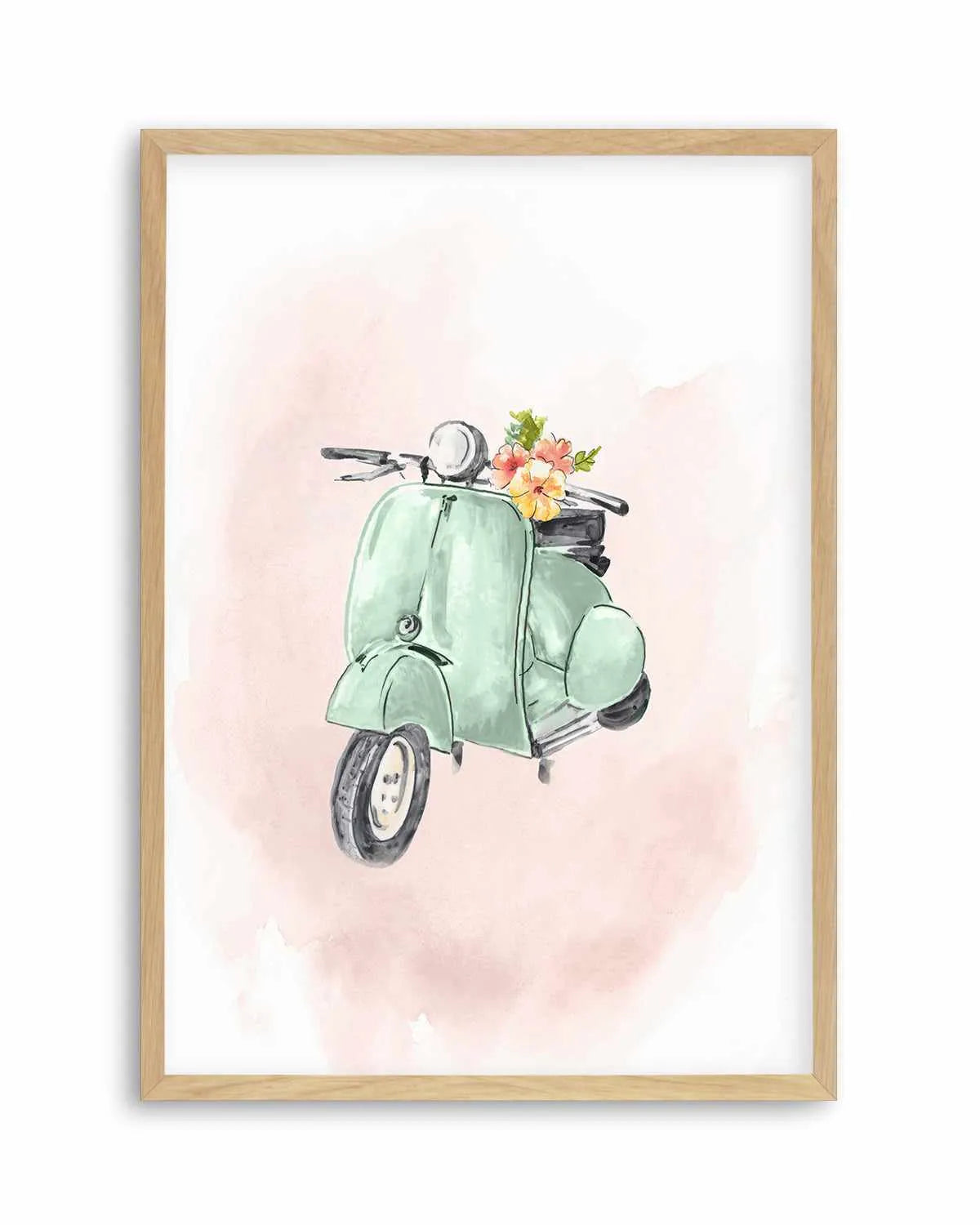 Green Bike Art Print from Olive et Oriel where you can shop wallpaper and artworks online