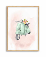 Green Bike Art Print