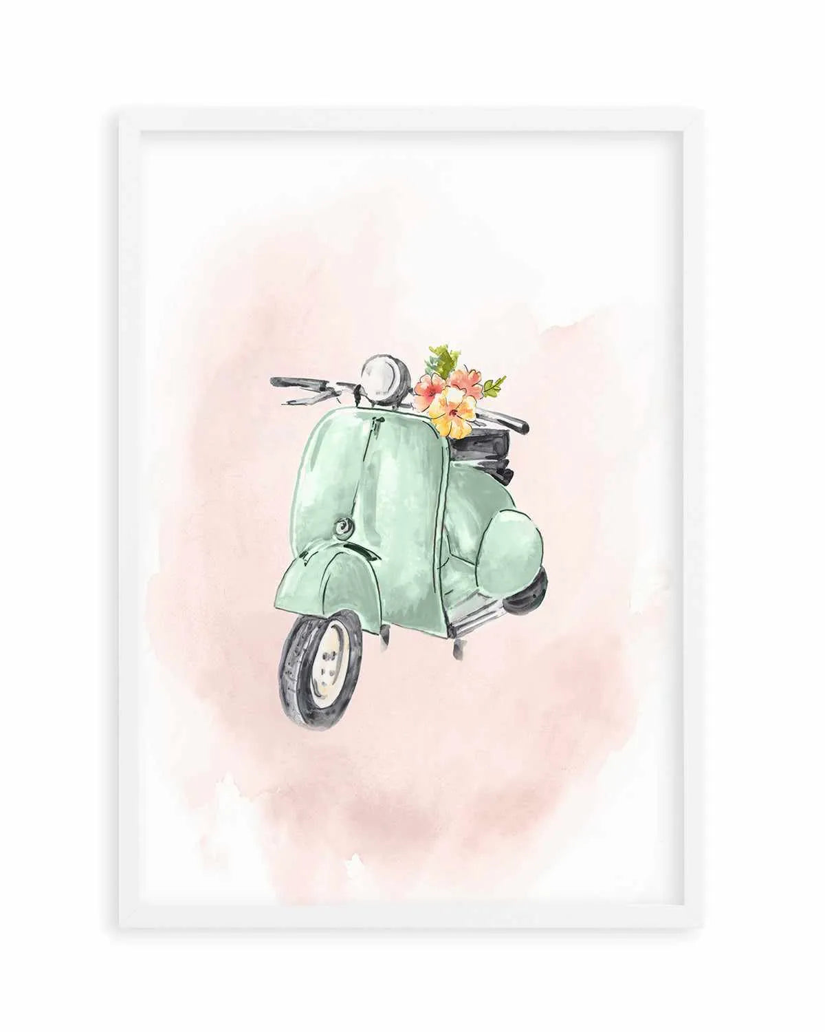 Green Bike Art Print from Olive et Oriel where you can shop wallpaper and artworks online