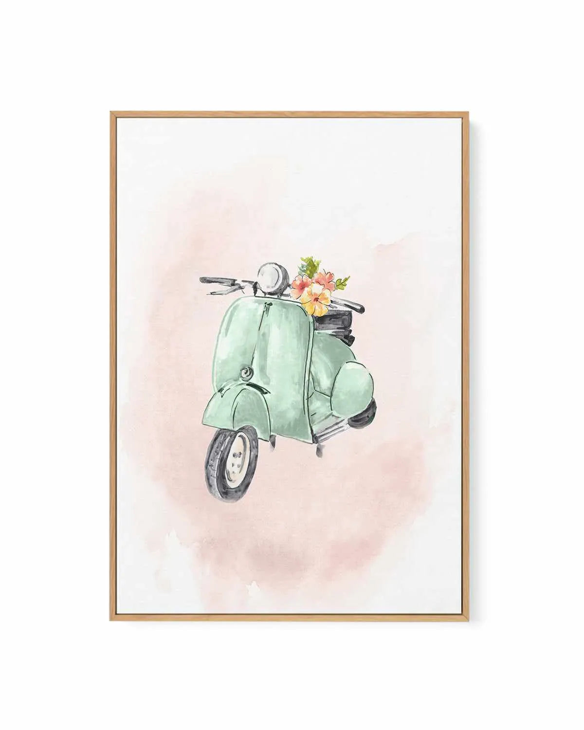 Green Bike | Framed Canvas Art Print from Olive et Oriel where you can shop wallpaper and artworks online