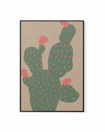 Green Cactus I | Framed Canvas Art Print