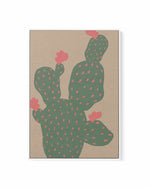 Green Cactus I | Framed Canvas Art Print