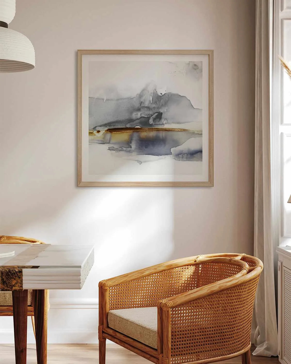 Grey Lunar II Art Print from Olive et Oriel where you can shop wallpaper and artworks online