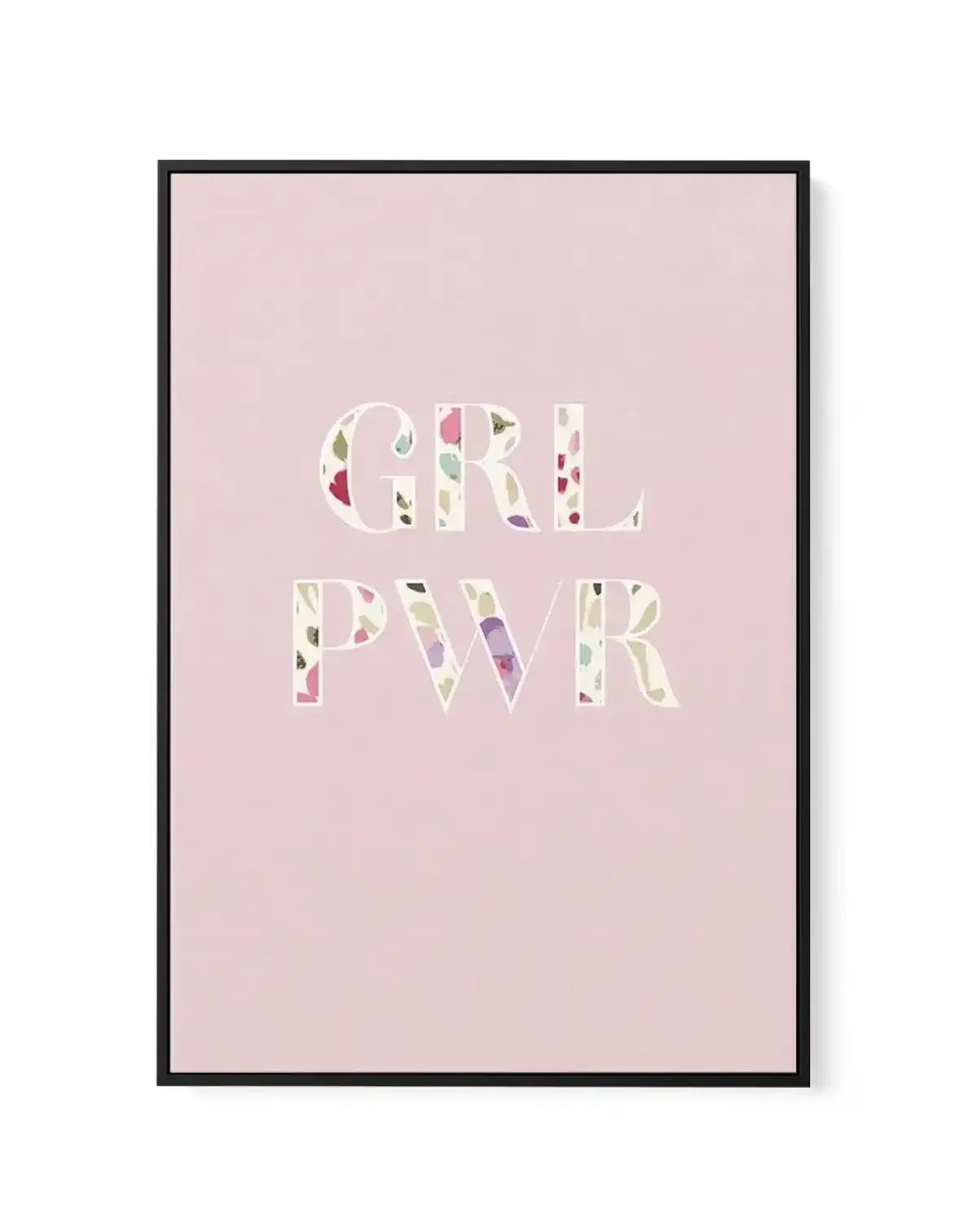 GRL PWER | Floral | Framed Canvas-CANVAS-You can shop wall art online with Olive et Oriel for everything from abstract art to fun kids wall art. Our beautiful modern art prints and canvas art are available from large canvas prints to wall art paintings and our proudly Australian artwork collection offers only the highest quality framed large wall art and canvas art Australia - You can buy fashion photography prints or Hampton print posters and paintings on canvas from Olive et Oriel and have the
