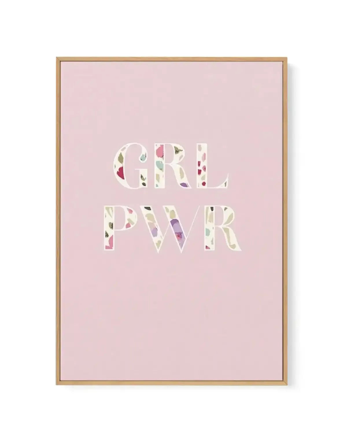 GRL PWER | Floral | Framed Canvas-CANVAS-You can shop wall art online with Olive et Oriel for everything from abstract art to fun kids wall art. Our beautiful modern art prints and canvas art are available from large canvas prints to wall art paintings and our proudly Australian artwork collection offers only the highest quality framed large wall art and canvas art Australia - You can buy fashion photography prints or Hampton print posters and paintings on canvas from Olive et Oriel and have the