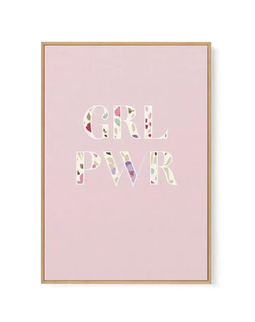 GRL PWER | Floral | Framed Canvas-CANVAS-You can shop wall art online with Olive et Oriel for everything from abstract art to fun kids wall art. Our beautiful modern art prints and canvas art are available from large canvas prints to wall art paintings and our proudly Australian artwork collection offers only the highest quality framed large wall art and canvas art Australia - You can buy fashion photography prints or Hampton print posters and paintings on canvas from Olive et Oriel and have the