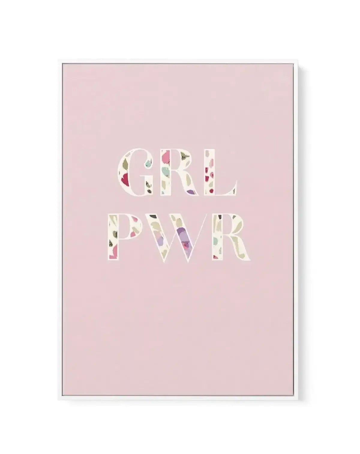 GRL PWER | Floral | Framed Canvas-CANVAS-You can shop wall art online with Olive et Oriel for everything from abstract art to fun kids wall art. Our beautiful modern art prints and canvas art are available from large canvas prints to wall art paintings and our proudly Australian artwork collection offers only the highest quality framed large wall art and canvas art Australia - You can buy fashion photography prints or Hampton print posters and paintings on canvas from Olive et Oriel and have the