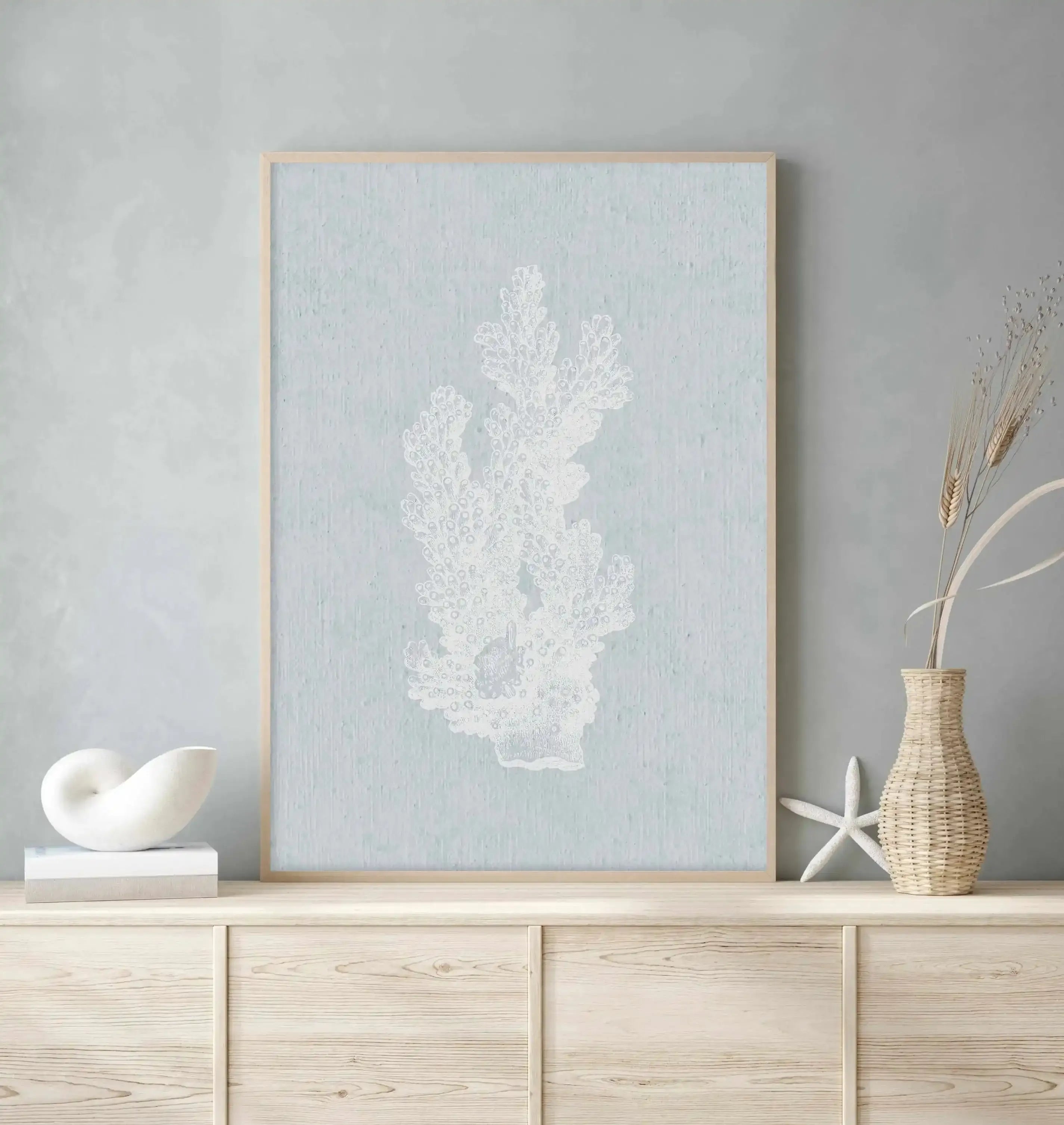 Hamptons Coral I White Art Print-PRINT-Olive et Oriel-Olive et Oriel-Buy-Australian-Art-Prints-Online-with-Olive-et-Oriel-Your-Artwork-Specialists-Austrailia-Decorate-With-Coastal-Photo-Wall-Art-Prints-From-Our-Beach-House-Artwork-Collection-Fine-Poster-and-Framed-Artwork