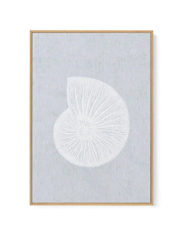 Hamptons Seaside Collection II White | Framed Canvas Art Print blue coastal art print