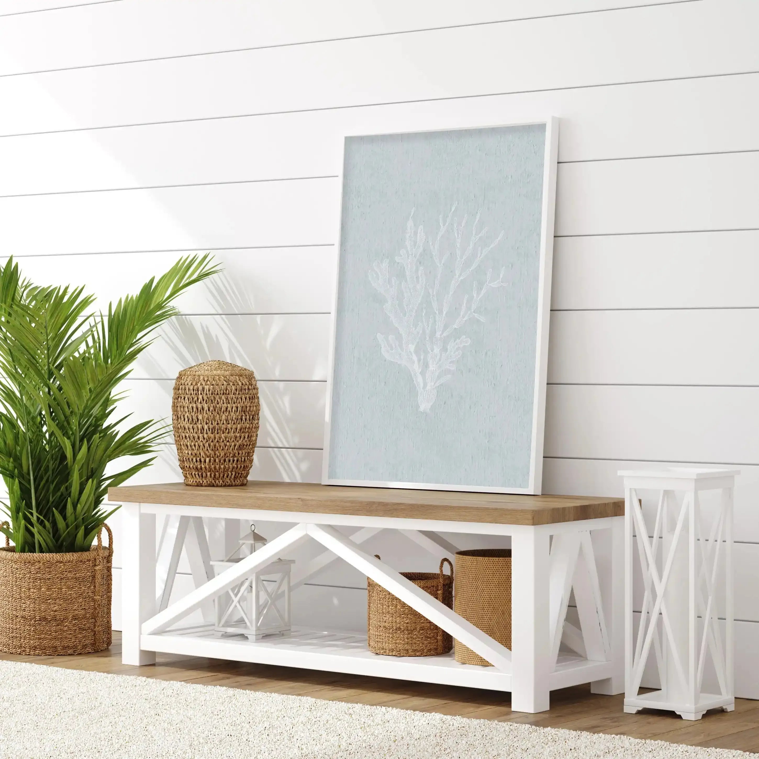 Hamptons Seaside Collection IV White Art Print-PRINT-Olive et Oriel-Olive et Oriel-Buy-Australian-Art-Prints-Online-with-Olive-et-Oriel-Your-Artwork-Specialists-Austrailia-Decorate-With-Coastal-Photo-Wall-Art-Prints-From-Our-Beach-House-Artwork-Collection-Fine-Poster-and-Framed-Artwork