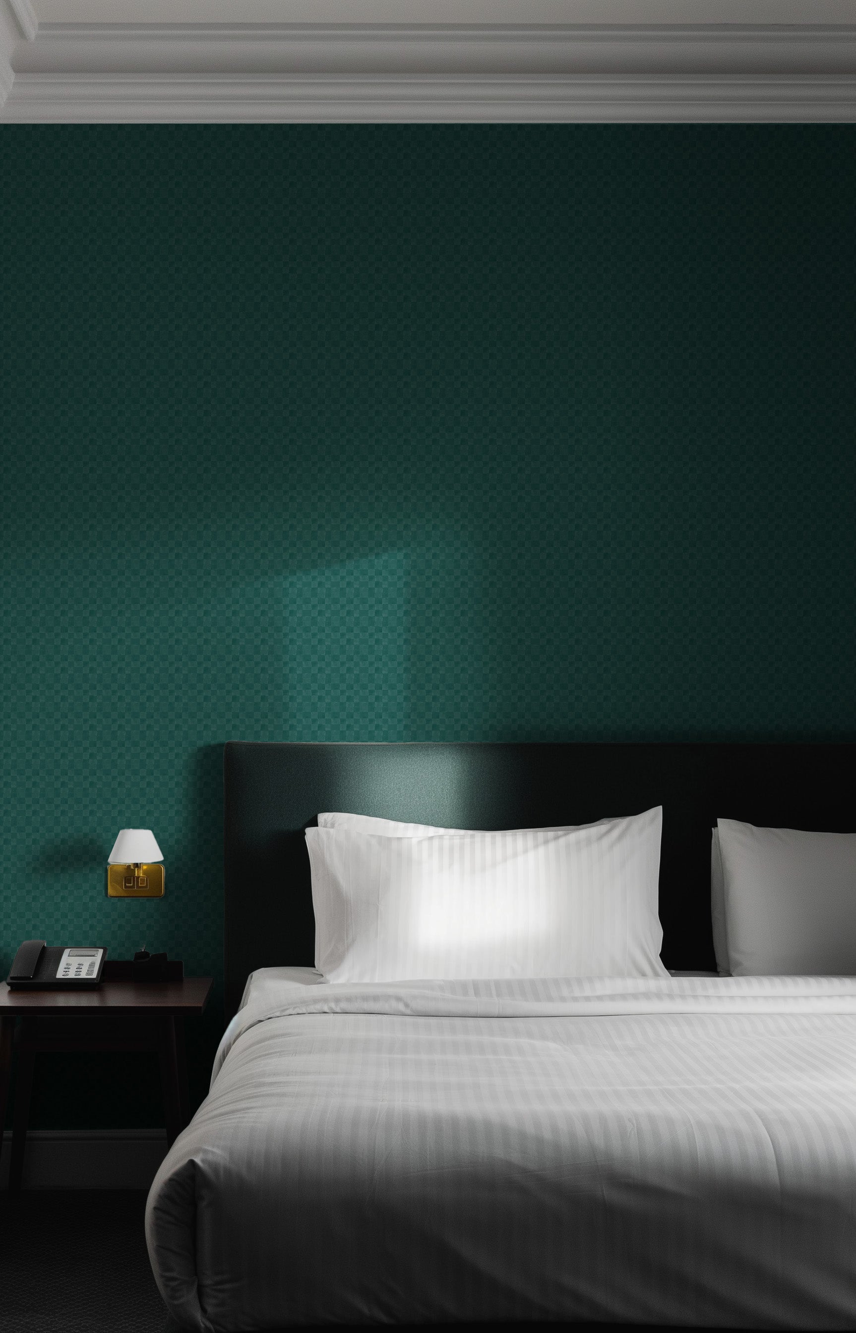 Harbour in Dark Green Commercial Vinyl Wallcovering-Commercial Wallcoverings-Olive et Oriel-Luxury commercial-grade embossed and textured vinyl wallcovering durable fire-rated washable stain-resistant and customizable perfect for hotels offices retail childcare healthcare and hospital spaces vinyl wallpaper