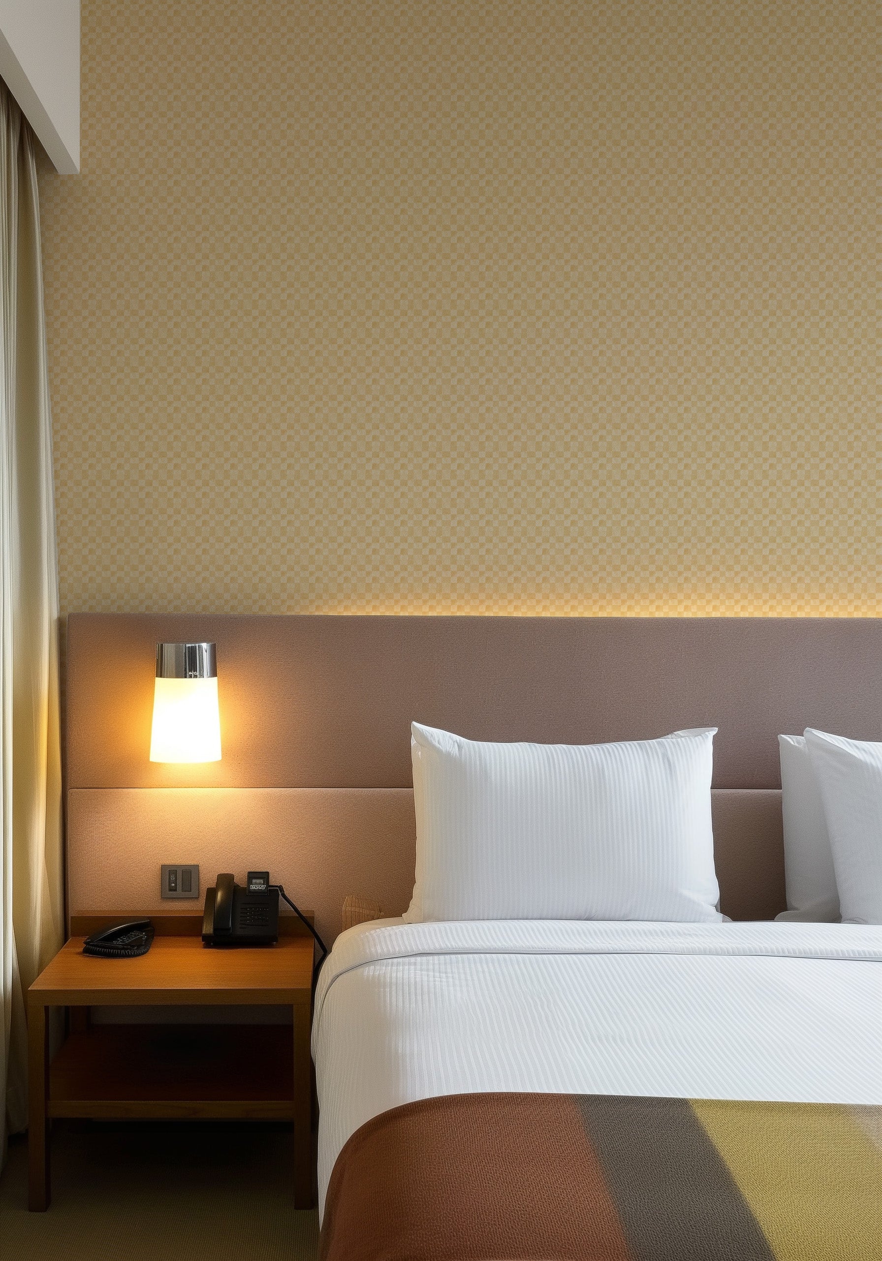 Harbour in Mustard Commercial Vinyl Wallcovering-Commercial Wallcoverings-Olive et Oriel-Luxury commercial-grade embossed and textured vinyl wallcovering durable fire-rated washable stain-resistant and customizable perfect for hotels offices retail childcare healthcare and hospital spaces vinyl wallpaper