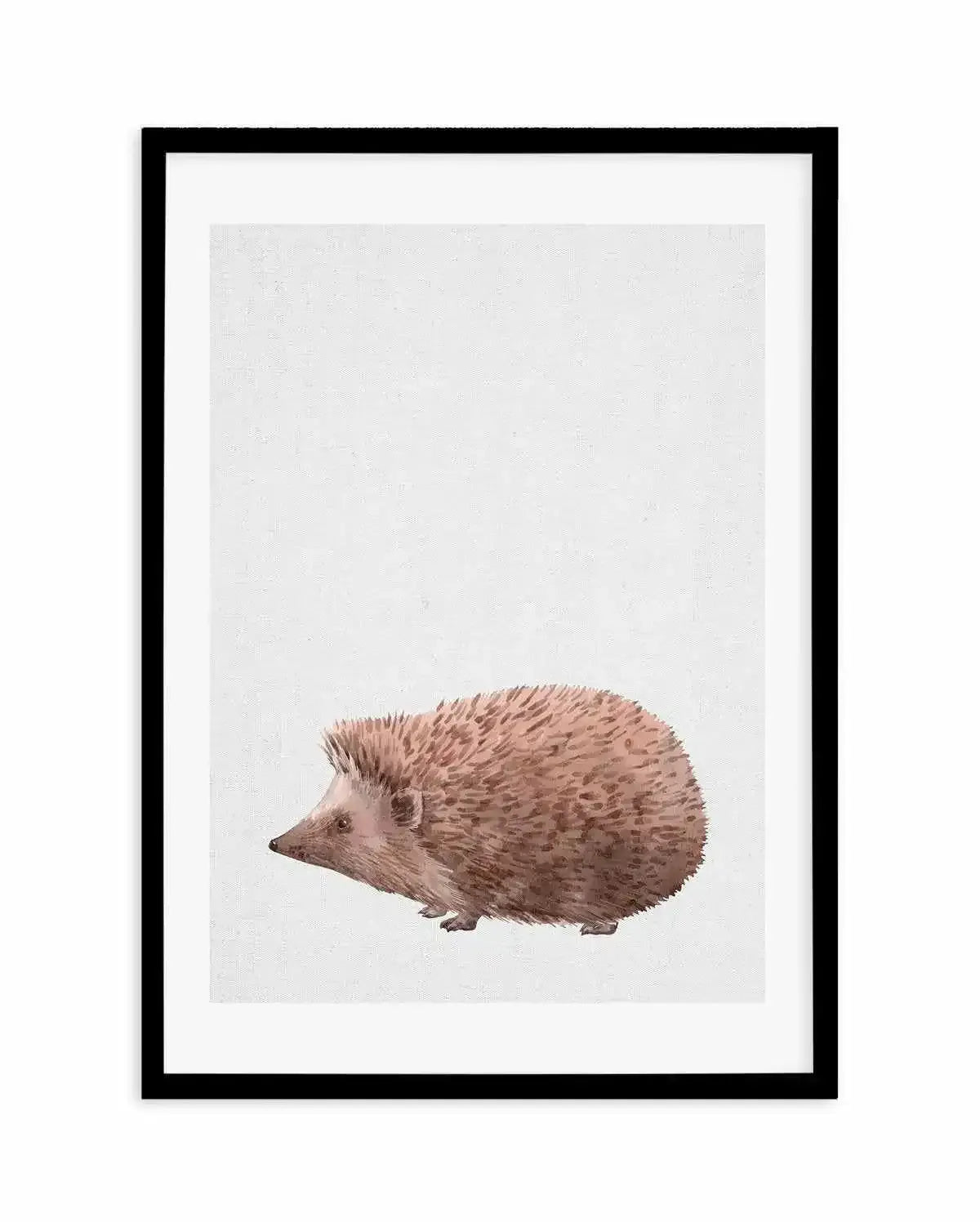 Hedgehog on Linen II Art Print-PRINT-Olive et Oriel-Olive et Oriel-A5 | 5.8" x 8.3" | 14.8 x 21cm-Black-With White Border-Buy-Australian-Art-Prints-Online-with-Olive-et-Oriel-Your-Artwork-Specialists-Austrailia-Decorate-With-Coastal-Photo-Wall-Art-Prints-From-Our-Beach-House-Artwork-Collection-Fine-Poster-and-Framed-Artwork