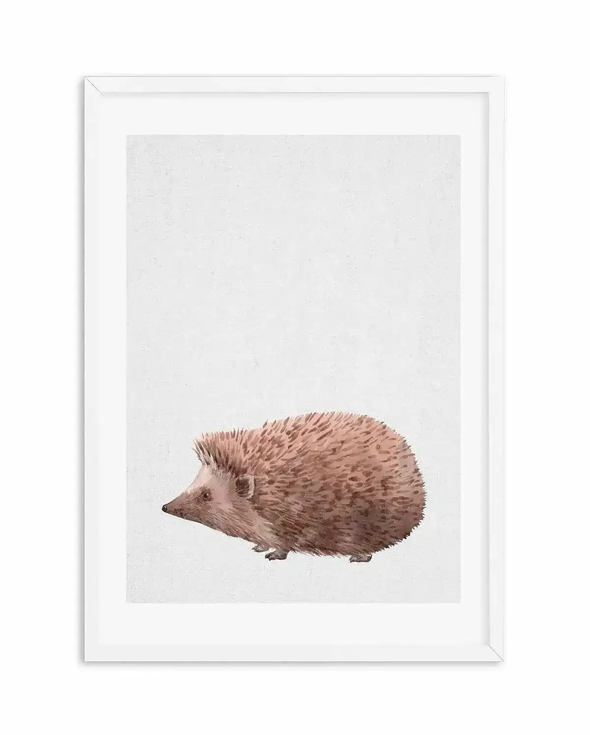 Hedgehog on Linen II Art Print-PRINT-Olive et Oriel-Olive et Oriel-A5 | 5.8" x 8.3" | 14.8 x 21cm-White-With White Border-Buy-Australian-Art-Prints-Online-with-Olive-et-Oriel-Your-Artwork-Specialists-Austrailia-Decorate-With-Coastal-Photo-Wall-Art-Prints-From-Our-Beach-House-Artwork-Collection-Fine-Poster-and-Framed-Artwork