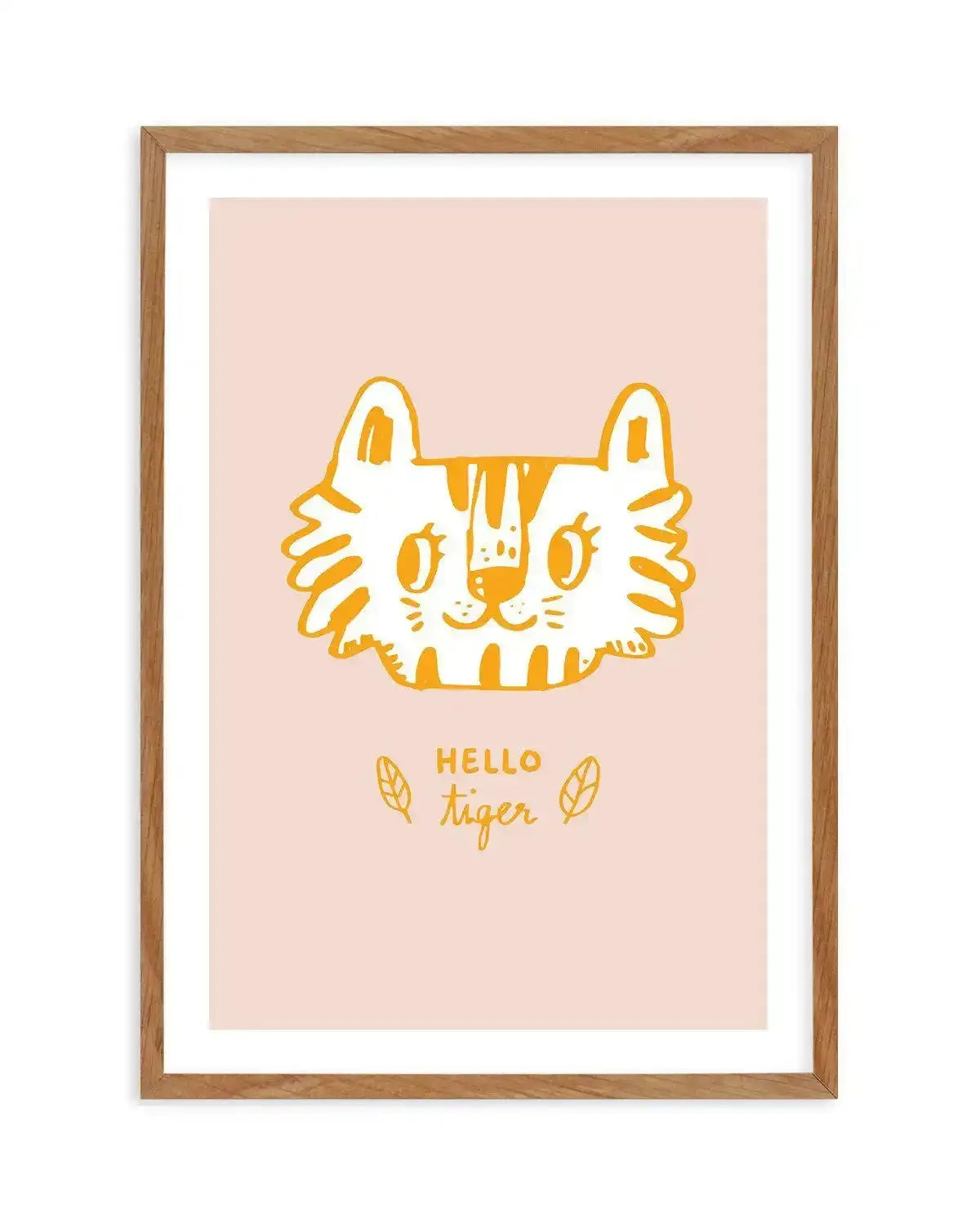 Hello Tiger Art Print-PRINT-Olive et Oriel-Olive et Oriel-Buy-Australian-Art-Prints-Online-with-Olive-et-Oriel-Your-Artwork-Specialists-Austrailia-Decorate-With-Coastal-Photo-Wall-Art-Prints-From-Our-Beach-House-Artwork-Collection-Fine-Poster-and-Framed-Artwork