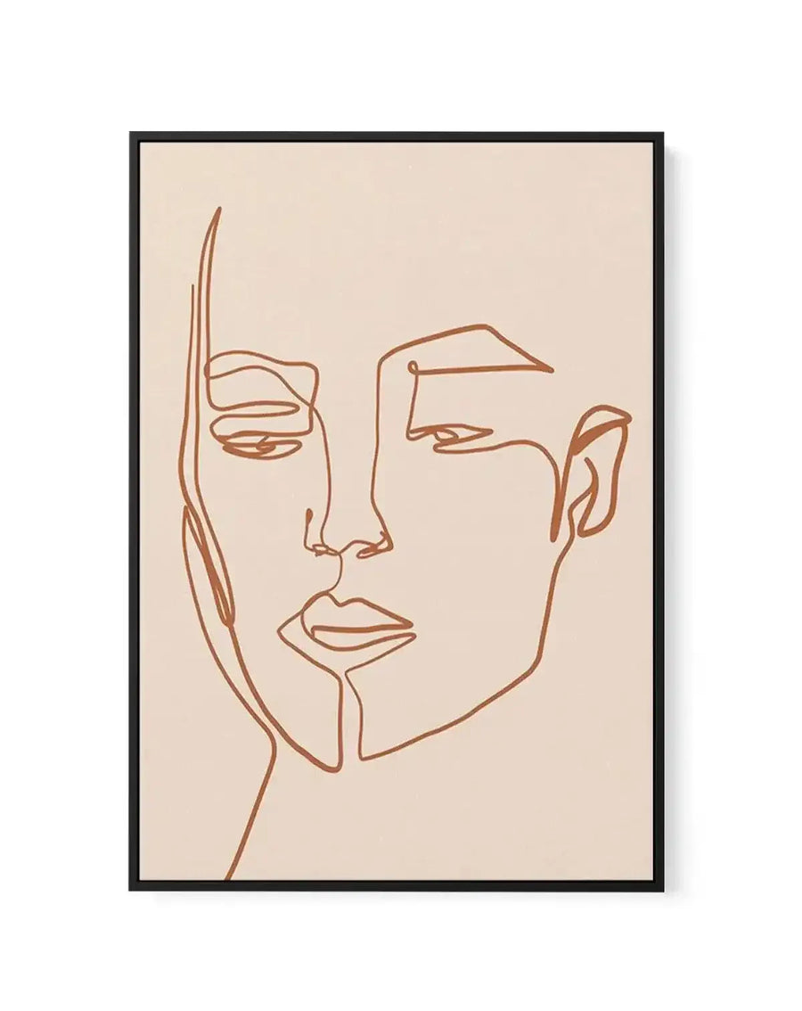 Her Contours | Terracotta | Framed Canvas-CANVAS-You can shop wall art online with Olive et Oriel for everything from abstract art to fun kids wall art. Our beautiful modern art prints and canvas art are available from large canvas prints to wall art paintings and our proudly Australian artwork collection offers only the highest quality framed large wall art and canvas art Australia - You can buy fashion photography prints or Hampton print posters and paintings on canvas from Olive et Oriel and 