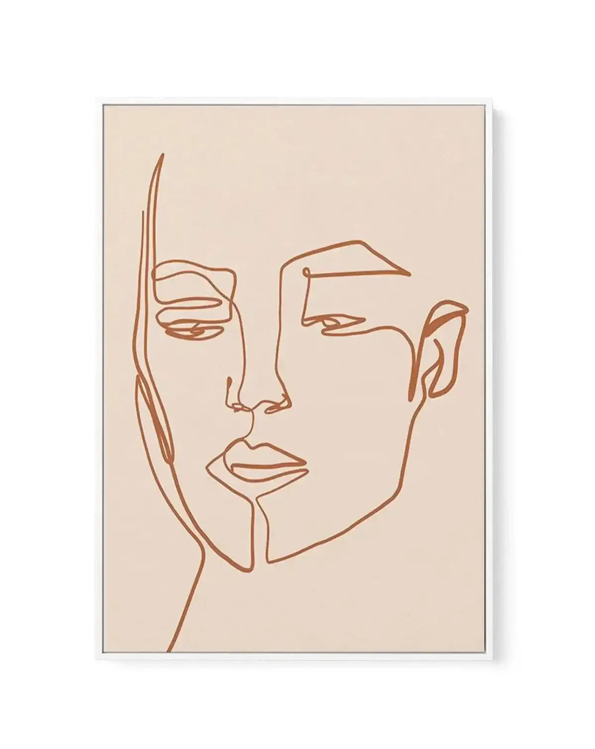 Her Contours | Terracotta | Framed Canvas-CANVAS-You can shop wall art online with Olive et Oriel for everything from abstract art to fun kids wall art. Our beautiful modern art prints and canvas art are available from large canvas prints to wall art paintings and our proudly Australian artwork collection offers only the highest quality framed large wall art and canvas art Australia - You can buy fashion photography prints or Hampton print posters and paintings on canvas from Olive et Oriel and 