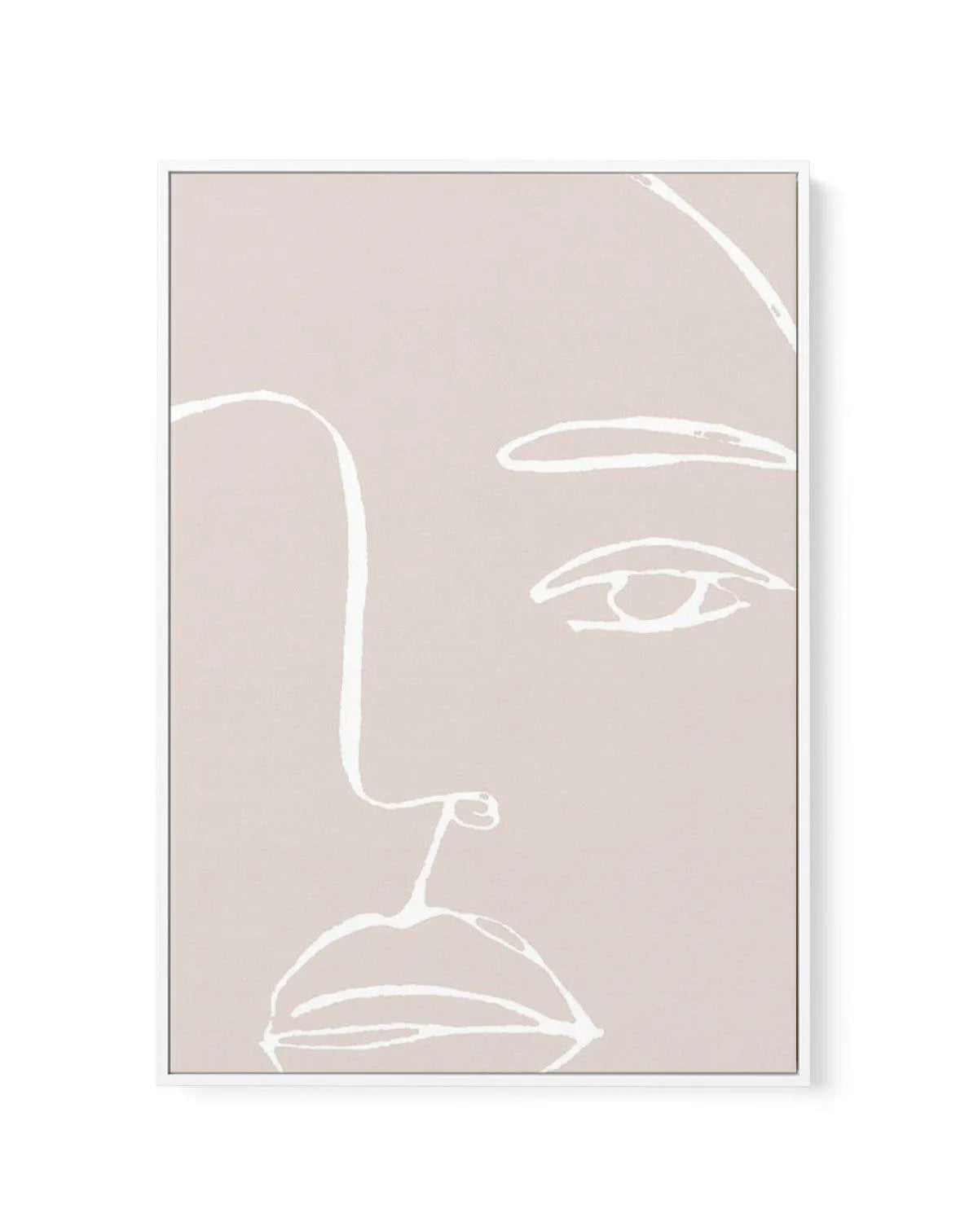Her Face | Line Art | Framed Canvas-CANVAS-You can shop wall art online with Olive et Oriel for everything from abstract art to fun kids wall art. Our beautiful modern art prints and canvas art are available from large canvas prints to wall art paintings and our proudly Australian artwork collection offers only the highest quality framed large wall art and canvas art Australia - You can buy fashion photography prints or Hampton print posters and paintings on canvas from Olive et Oriel and have t
