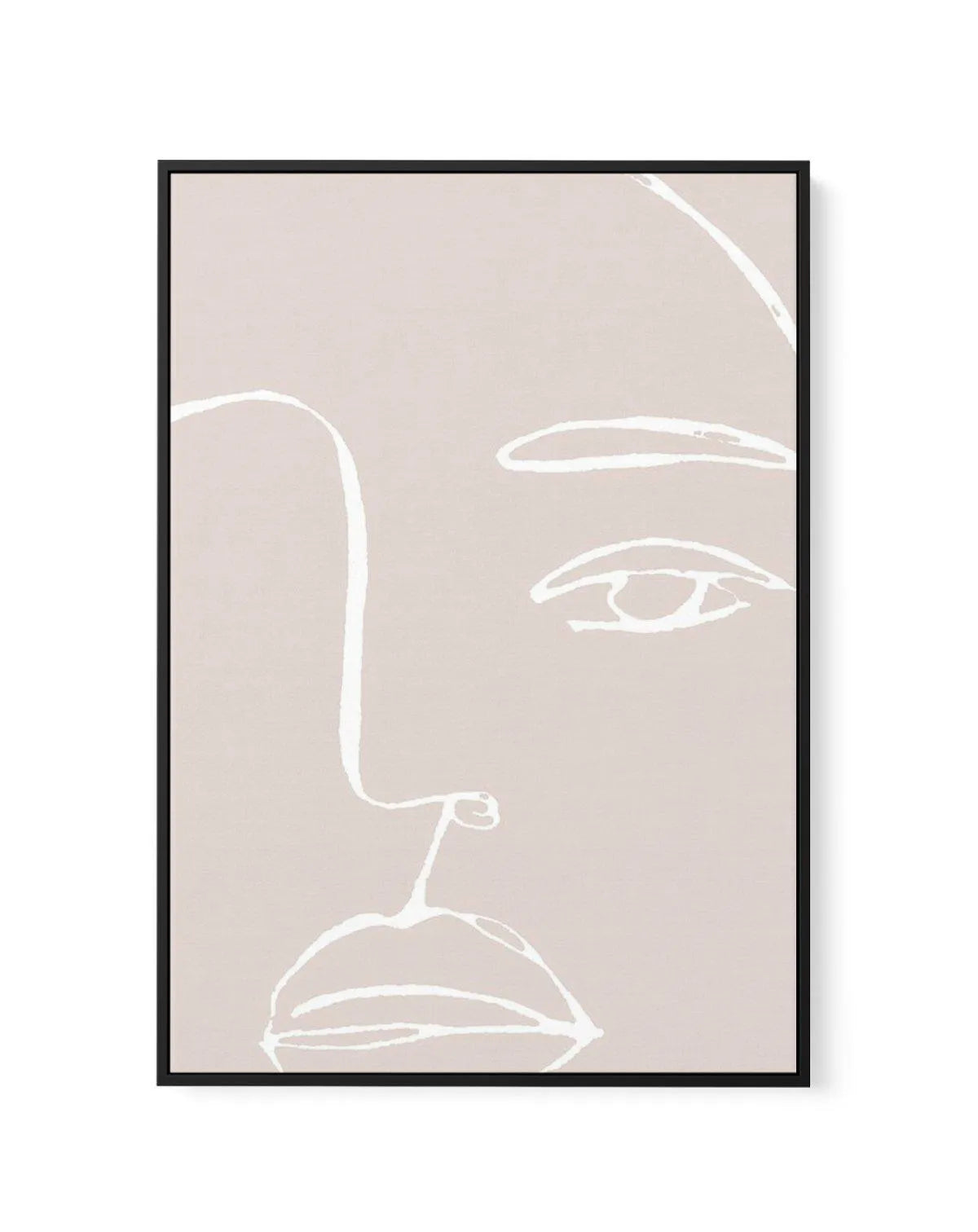 Her Face | Line Art | Framed Canvas-CANVAS-You can shop wall art online with Olive et Oriel for everything from abstract art to fun kids wall art. Our beautiful modern art prints and canvas art are available from large canvas prints to wall art paintings and our proudly Australian artwork collection offers only the highest quality framed large wall art and canvas art Australia - You can buy fashion photography prints or Hampton print posters and paintings on canvas from Olive et Oriel and have t