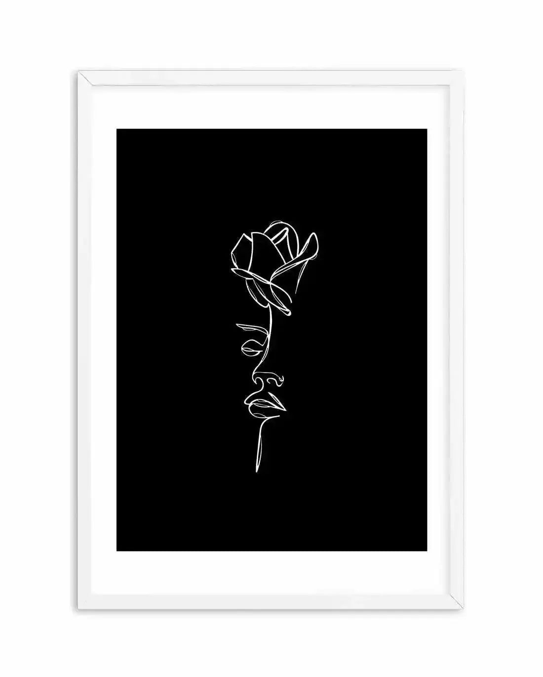 Her Wild Rose | B&W Art Print-PRINT-Olive et Oriel-Olive et Oriel-A4 | 8.3" x 11.7" | 21 x 29.7cm-White-With White Border-Buy-Australian-Art-Prints-Online-with-Olive-et-Oriel-Your-Artwork-Specialists-Austrailia-Decorate-With-Coastal-Photo-Wall-Art-Prints-From-Our-Beach-House-Artwork-Collection-Fine-Poster-and-Framed-Artwork