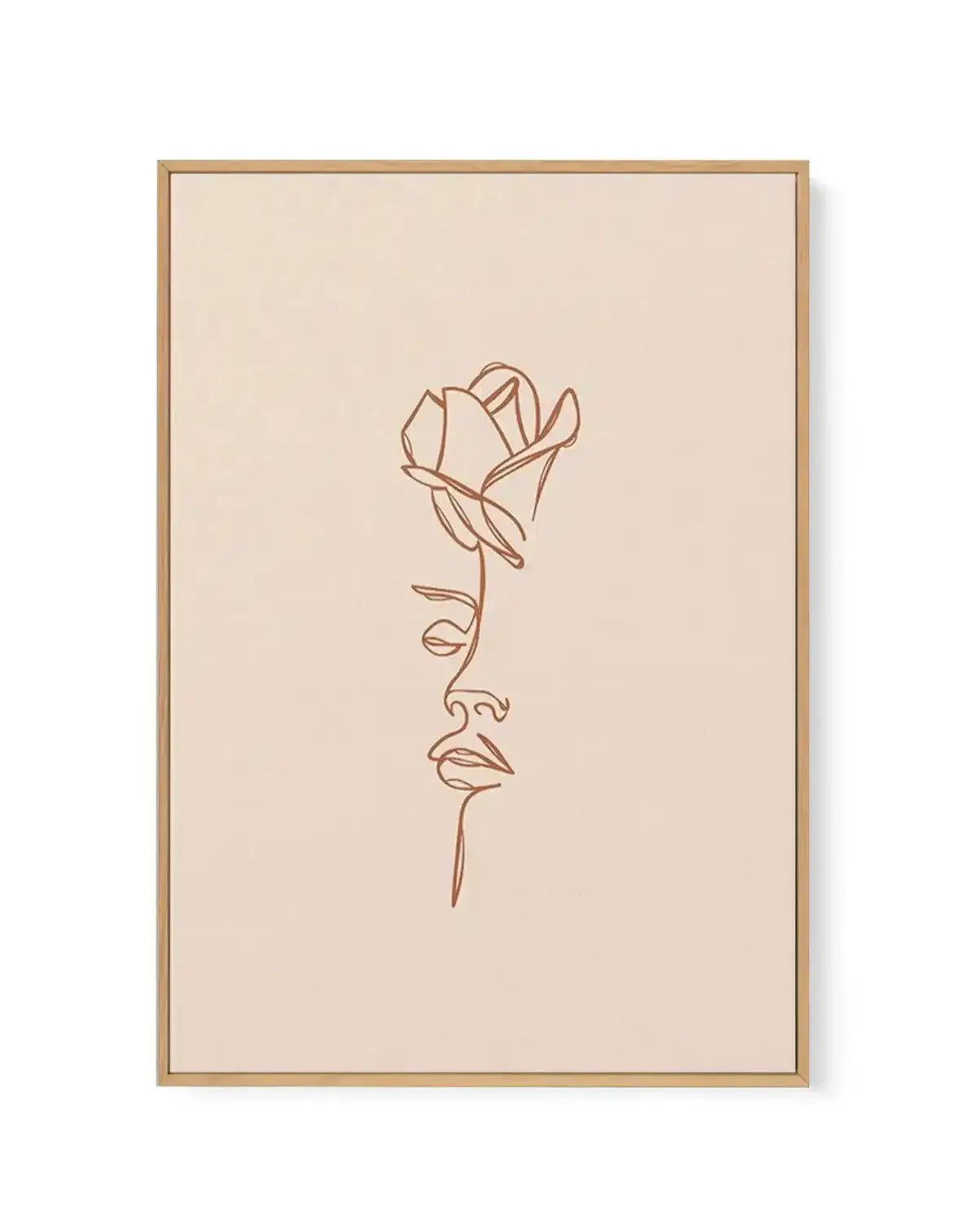 Her Wild Rose | Terracotta | Framed Canvas-CANVAS-You can shop wall art online with Olive et Oriel for everything from abstract art to fun kids wall art. Our beautiful modern art prints and canvas art are available from large canvas prints to wall art paintings and our proudly Australian artwork collection offers only the highest quality framed large wall art and canvas art Australia - You can buy fashion photography prints or Hampton print posters and paintings on canvas from Olive et Oriel and