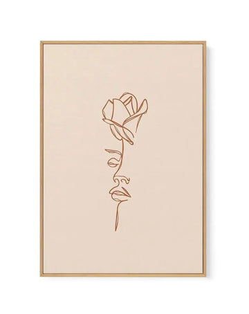 Her Wild Rose | Terracotta | Framed Canvas-CANVAS-You can shop wall art online with Olive et Oriel for everything from abstract art to fun kids wall art. Our beautiful modern art prints and canvas art are available from large canvas prints to wall art paintings and our proudly Australian artwork collection offers only the highest quality framed large wall art and canvas art Australia - You can buy fashion photography prints or Hampton print posters and paintings on canvas from Olive et Oriel and