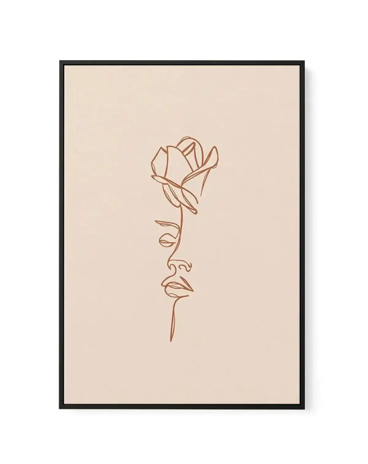 Her Wild Rose | Terracotta | Framed Canvas-CANVAS-You can shop wall art online with Olive et Oriel for everything from abstract art to fun kids wall art. Our beautiful modern art prints and canvas art are available from large canvas prints to wall art paintings and our proudly Australian artwork collection offers only the highest quality framed large wall art and canvas art Australia - You can buy fashion photography prints or Hampton print posters and paintings on canvas from Olive et Oriel and