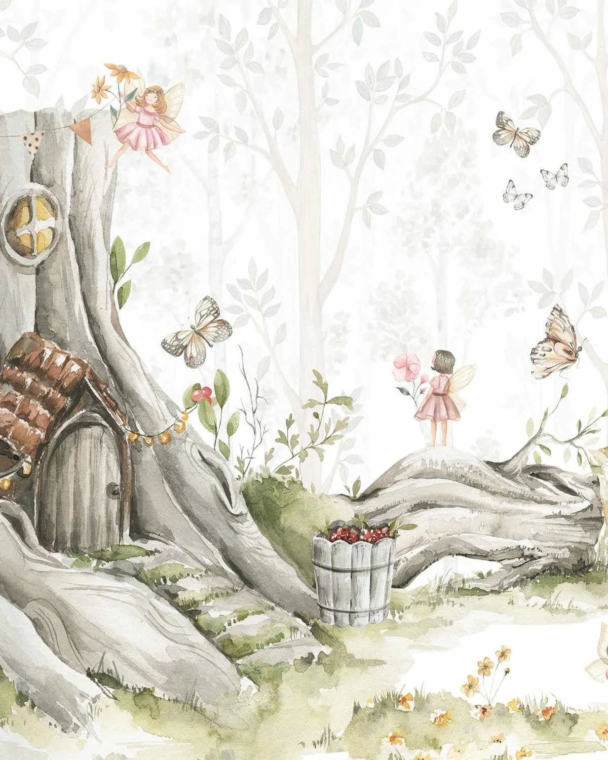 Fairy Friends Wallpaper Mural from Olive et Oriel where you can shop wallpaper and artworks online